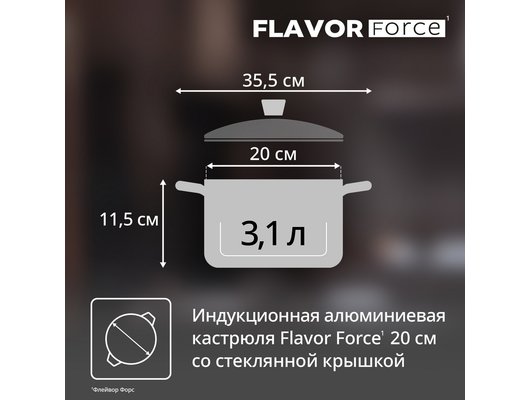 Кастрюля TEFAL Flavour Force 3.1 л E2774474/E2904474